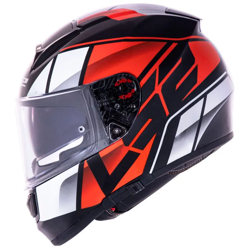 Capacete LS2 FF397 Vector FT2 Kripton Preto Vermelho Fechado - Preto/Vermelho