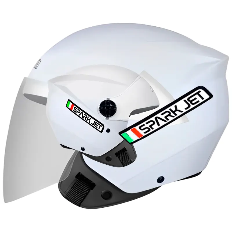 Capacete EBF Spark Jet Solid Branco Aberto - 
