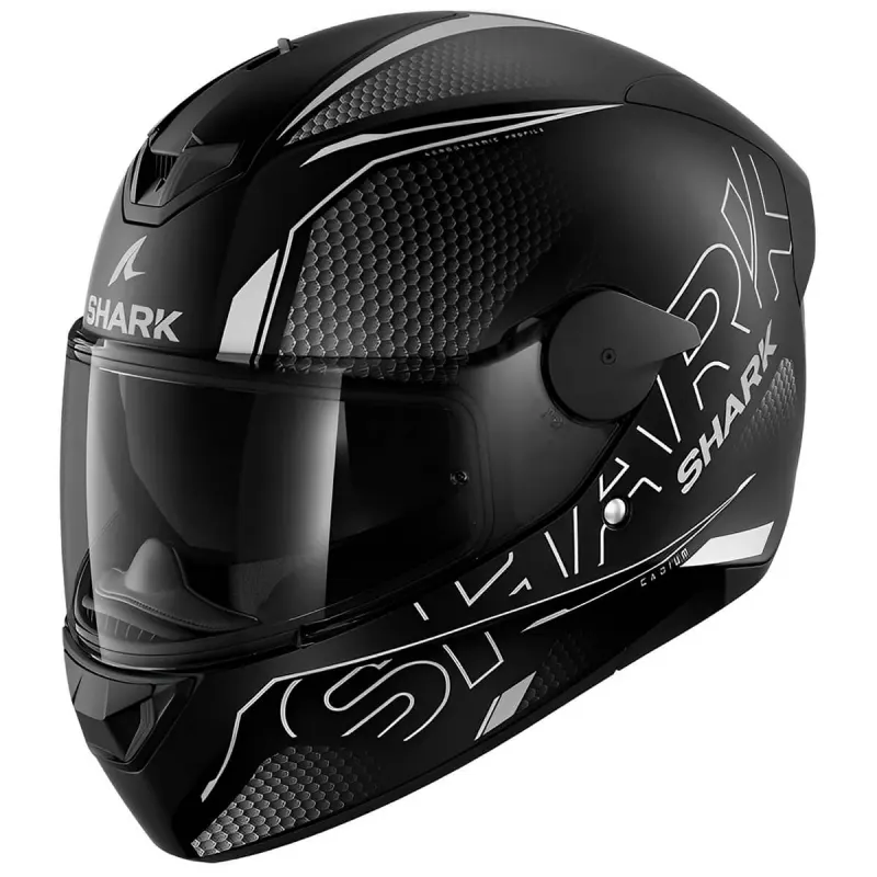 Capacete Shark D-Skwal 2 Cadium Fosco Preto SS KAK Fechado - 