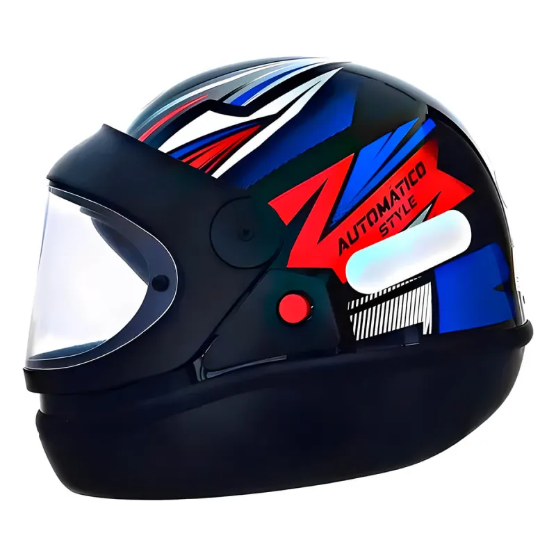 Capacete EBF Automatico Style Preto Azul Fechado - 