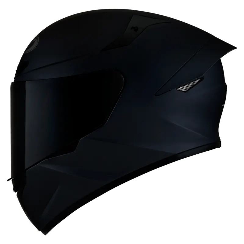 Capacete KYT TT Course Plain Fosco Preto Fechado - Preto
