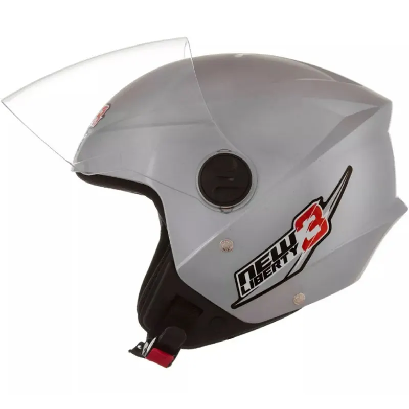 Capacete Pro Tork New Liberty 3 Three Prata Fechado - 