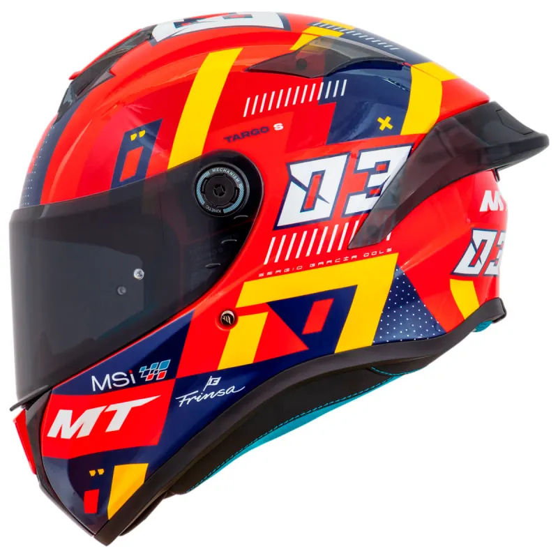 Capacete MT Targo S Sergio Garcia 2024 E5 Vermelho Fechado - 