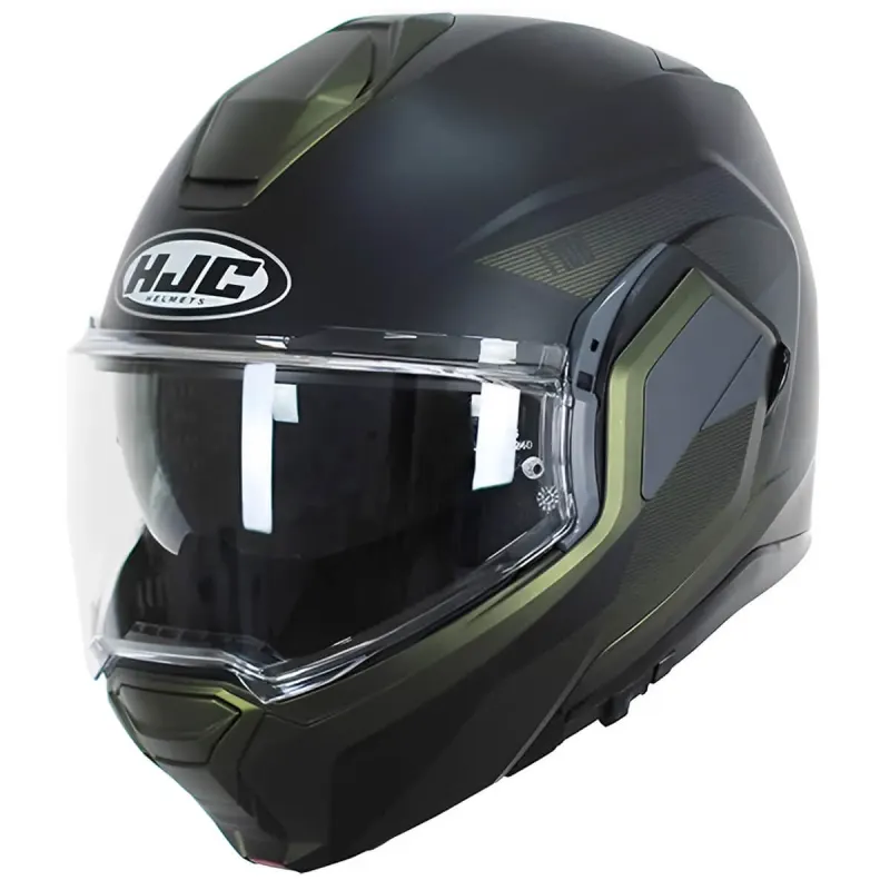 Capacete HJC I100 180 Beston Verde Preto Fechado - 