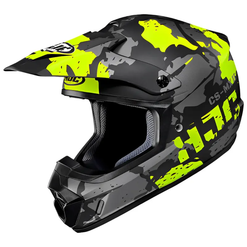 Capacete HJC Off CSMXII Ferian Cinza Verde Fosco Cross/Off-Road - 