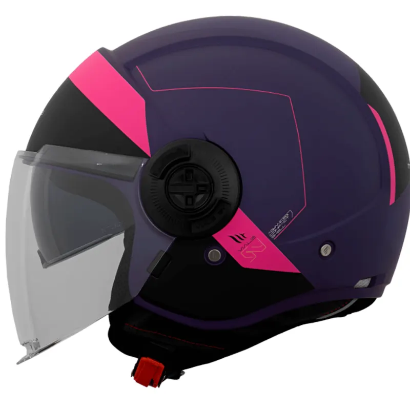 Capacete MT Viale SV Unit D8 Rosa Fosco Aberto - Rosa Fosco