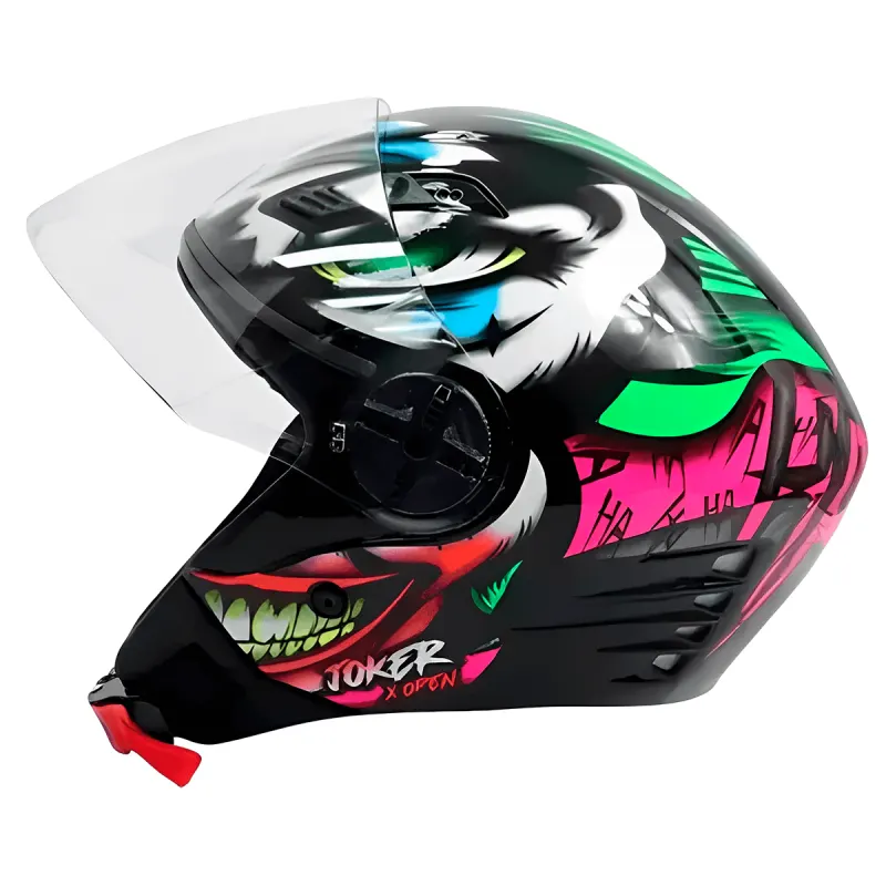 Capacete FW3 Capacete FW3 X Open Joker Preto Aberto - Preto