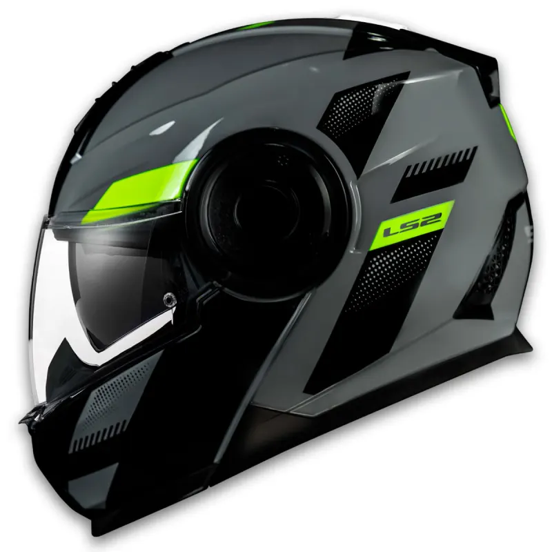 Capacete LS2 FF902 Scope Max Preto Amarelo Fechado - Preto/Amarelo