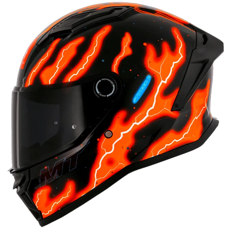 Capacete MT Stinger 2 Flash A4 Gloss Fechado - 