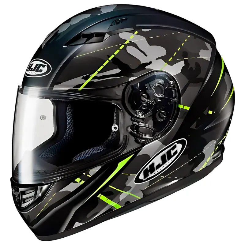 Capacete HJC CS 15 Songtan Preto Amarelo Fechado - 