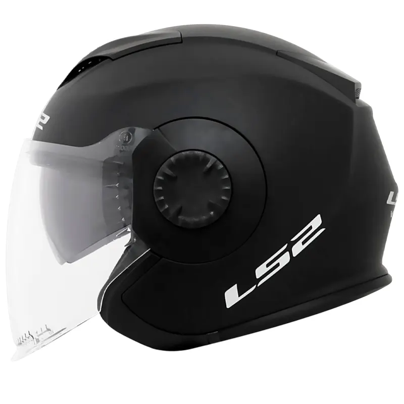 Capacete LS2 OF570 Verso Preto Fosco Aberto - Preto Fosco