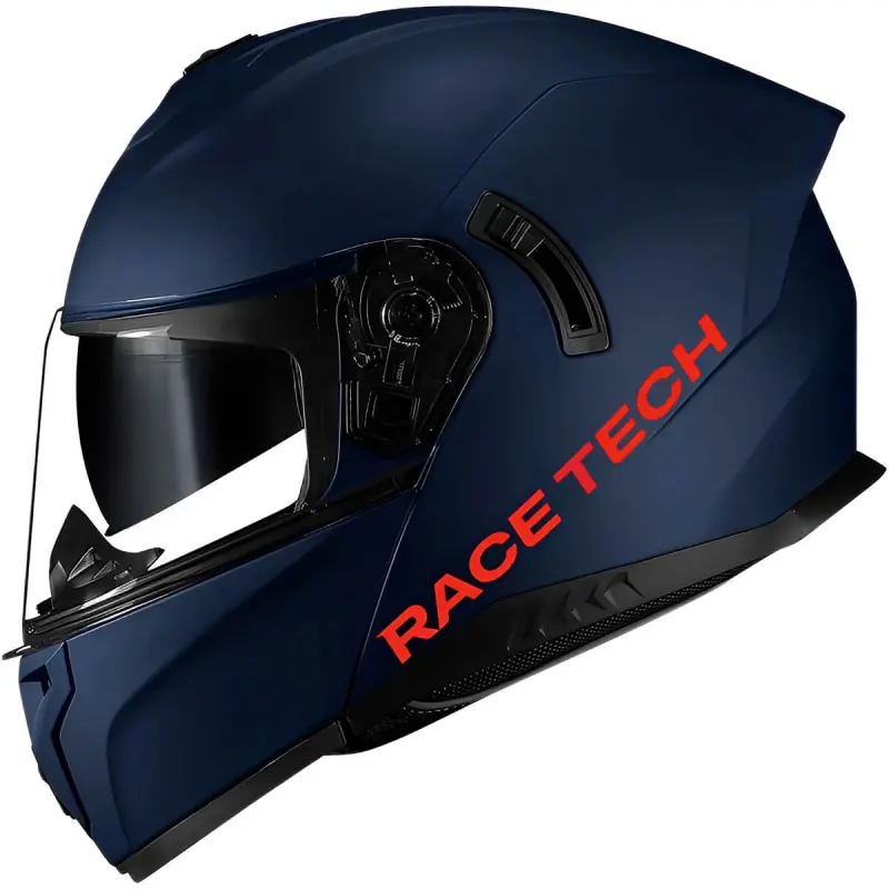 Capacete Race Tech Signal Monocolor Fosco Azul Fechado - 