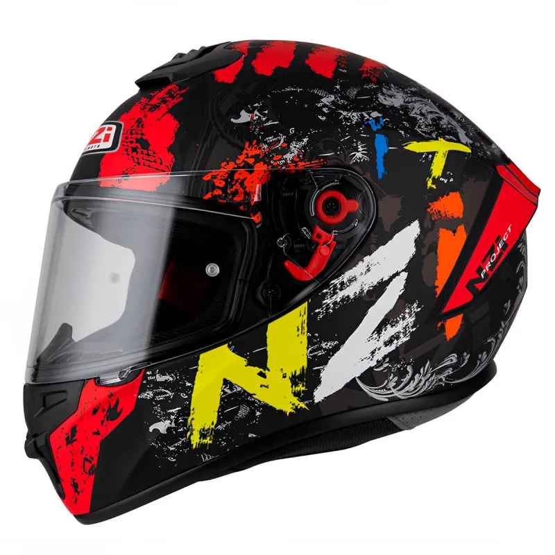 Capacete NZI Capacete Fechado NZI Trendy It Preto Vermelho Fechado - Preto Vermelho