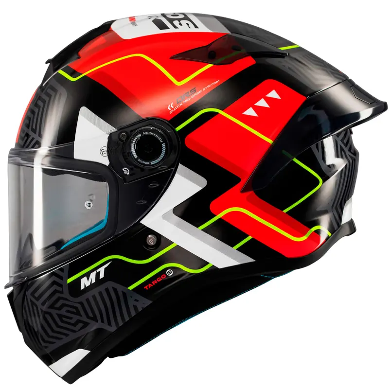 Capacete MT Targo S Brick C5 Vermelho Fechado - 